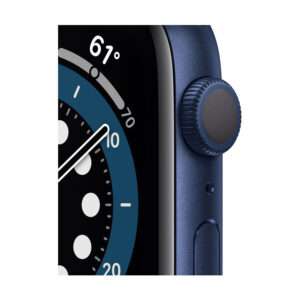 Apple Watch Series 6 GPS, 40mm Blue Aluminium Case with Deep Navy Sport Band – Regular