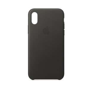 iPhone X Leather Case – Charcoal Gray