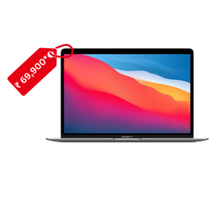New Apple MacBook Air with Apple M1 Chip (13-inch, 8GB RAM, 256GB SSD) – Space Grey (Latest Model)