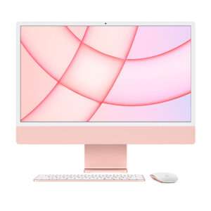 New Apple iMac with 4.5K Retina Display (24-inch, Apple M1 chip with 8‑core CPU and 7‑core GPU, 8GB RAM, 256GB) – Pink