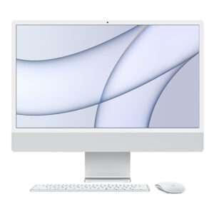 New Apple iMac with 4.5K Retina Display (24-inch, Apple M1 chip with 8‑core CPU and 8‑core GPU, 8GB RAM, 256GB) – Silver