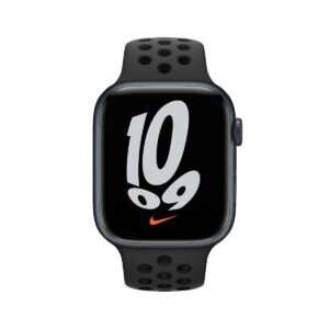 Apple Watch Nike Series 7 GPS, 41mm Midnight Aluminium Case with Anthracite/Black Nike Sport Band – Regular