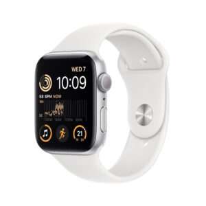 Apple Watch SE GPS 40mm Silver Aluminium Case with White Sport Band – Regular