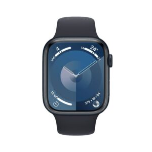 Apple Watch Series 9 GPS 41mm Midnight Aluminium Case with Midnight Sport Band – M/L