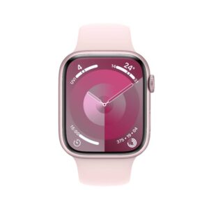 Apple Watch Series 9 GPS 41mm Pink Aluminium Case with Light Pink Sport Band – S/M