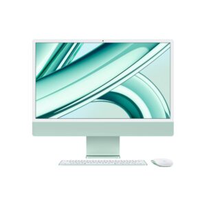 iMac 24-inch with Retina 4.5K display: Apple M3 chip with 8‑core CPU and 10‑core GPU, 512GB SSD – Green